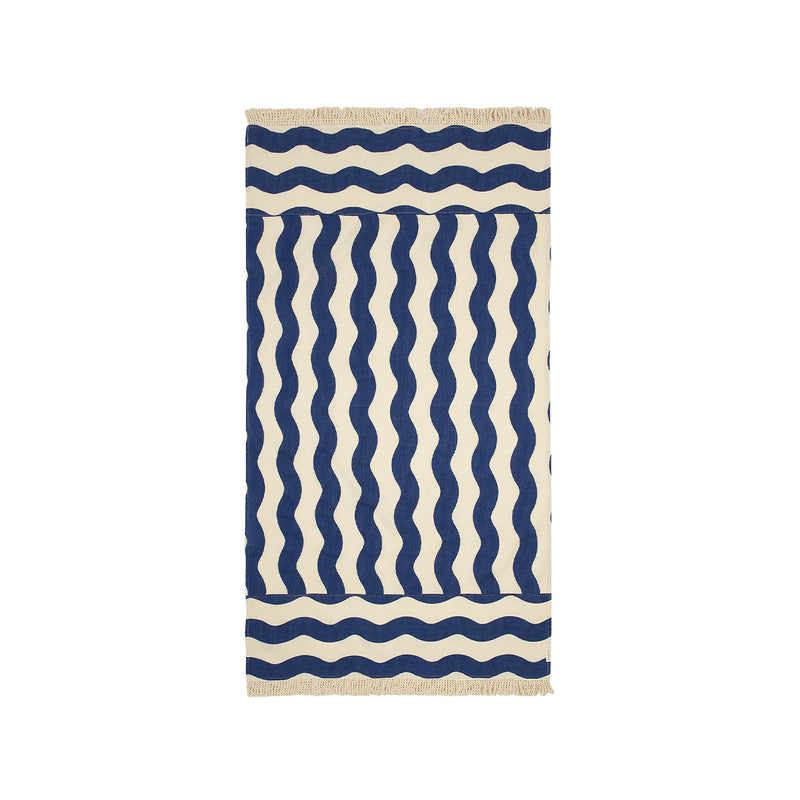 Nobodinoz portofino peškir za plažu waves, blue