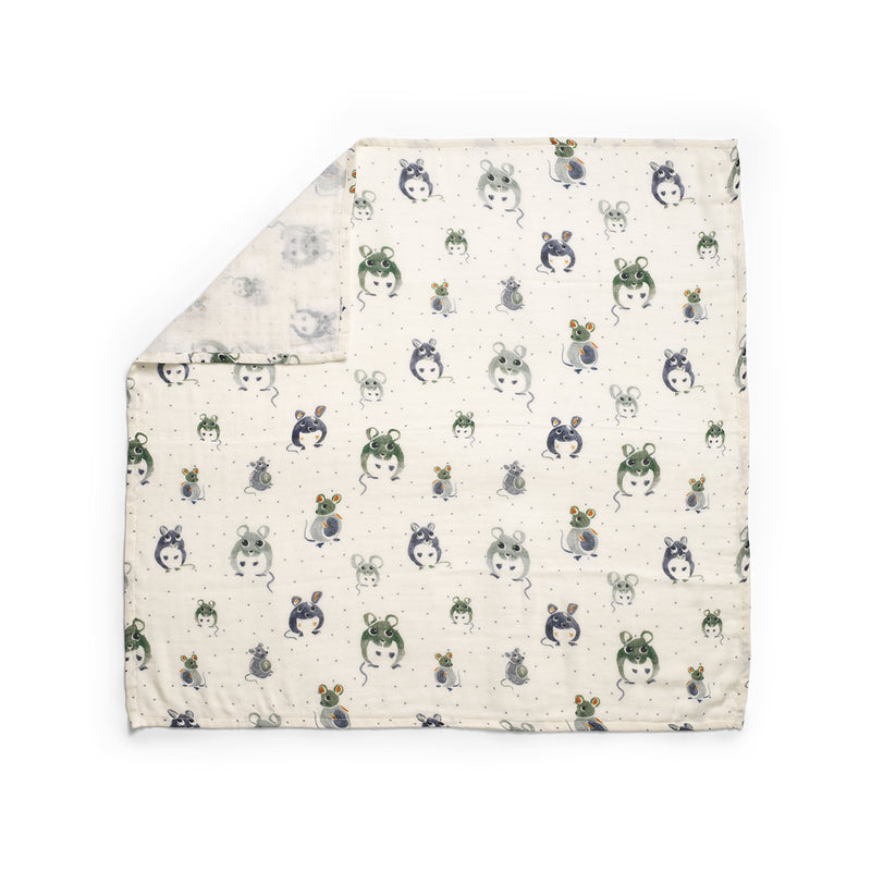 ELODIE DETAILS FOREST MOUSE BAMBOO MUSLIN PELENA