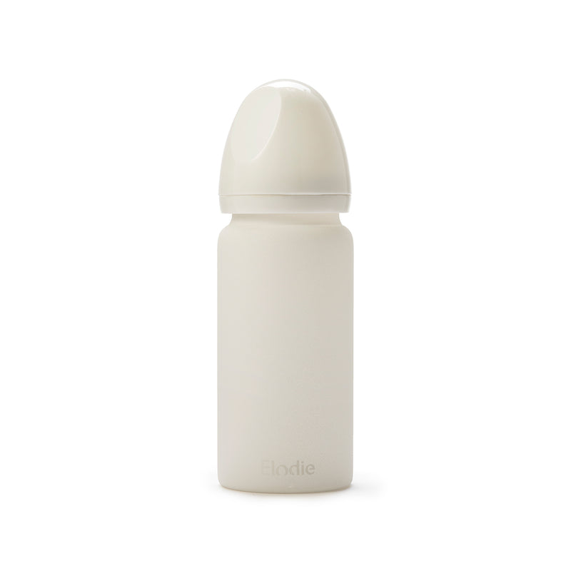 Elodie Details vanilla white staklena flašica za hranjenje