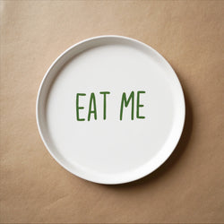 Heim tanjir sa natpisom "eat me"