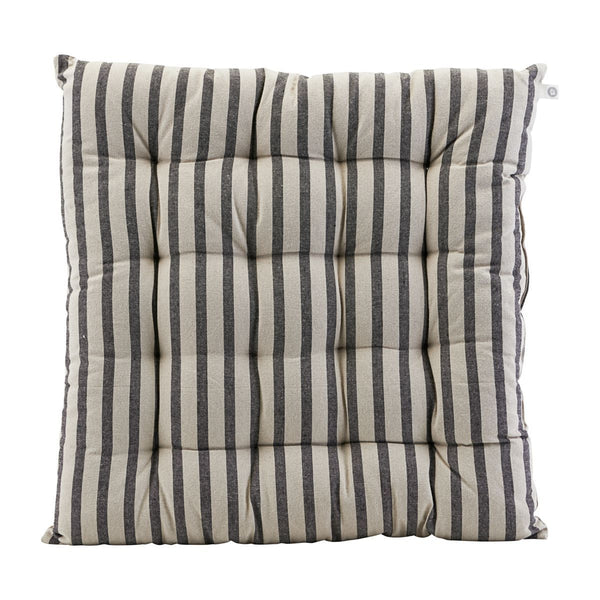 House Doctor Jastuk za sedenje, Striped, crno/sivo, 50x50 cm
